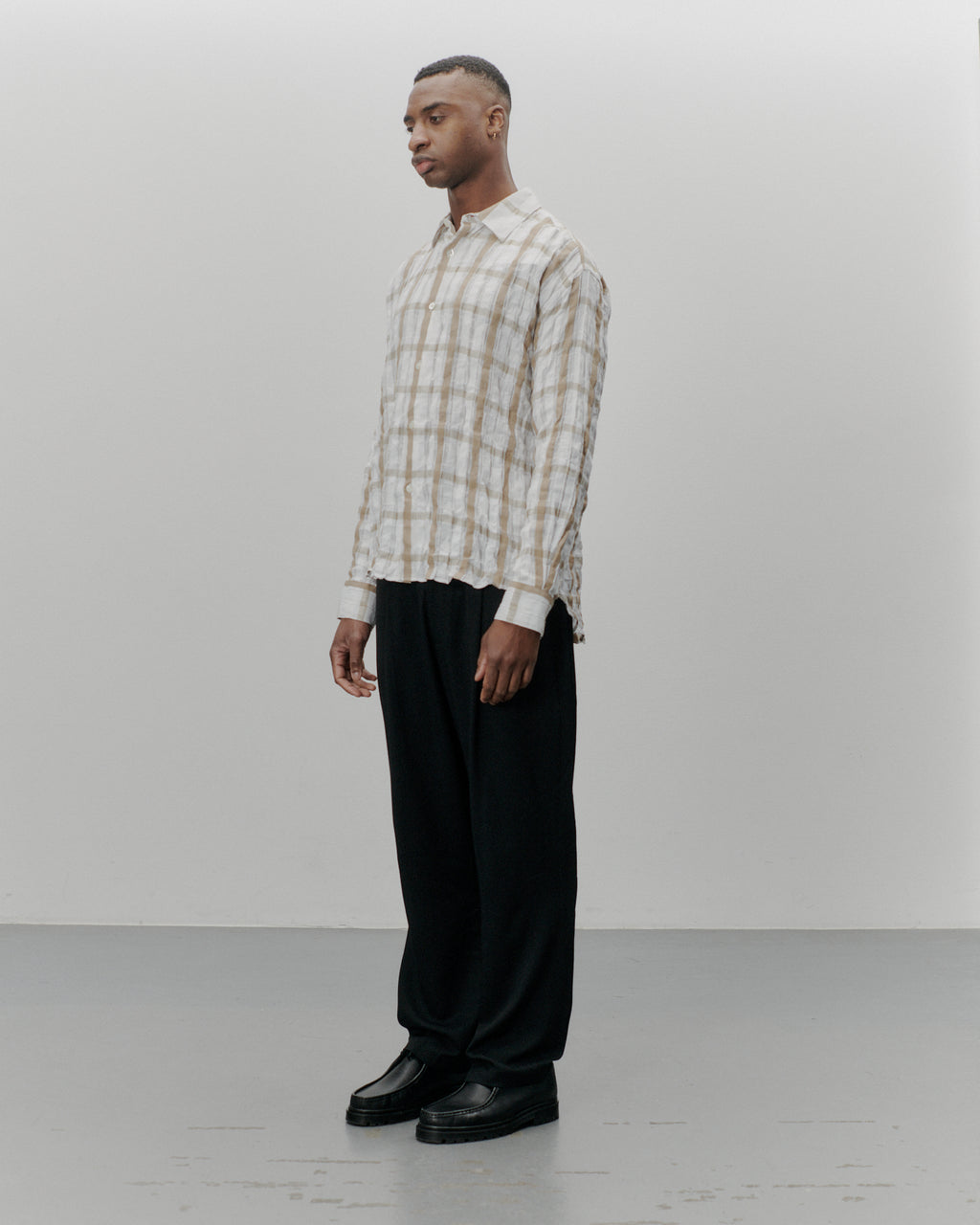 FIND SHIRT _ WHITE / SAND CHECK