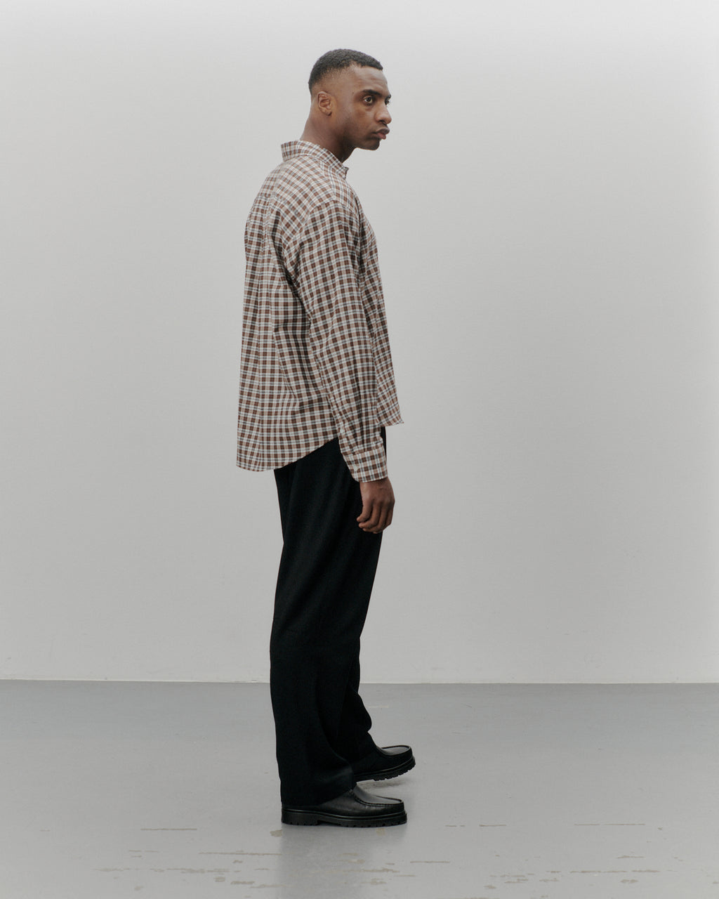 FIND SHIRT _ BROWN/BLACK/WHITE CHECK