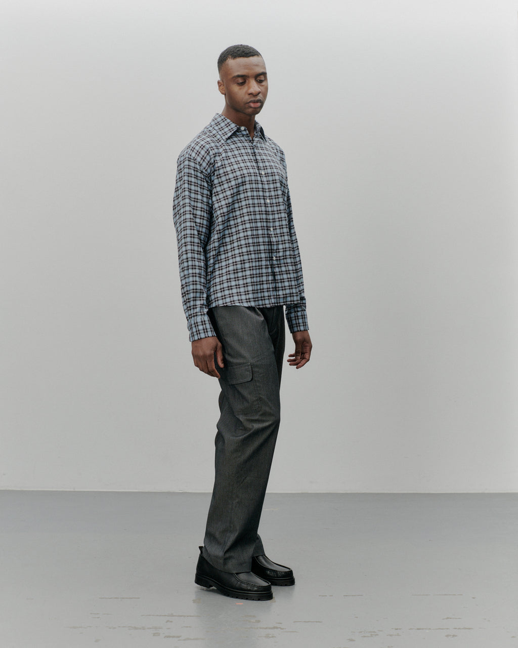 FIND SHIRT _ BLUE/BLACK/WHITE CHECK